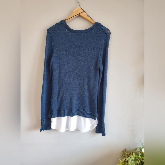 Calvin klein teal cable knit scoop neck sweater. Womens M EUC - Picture 7 of 8